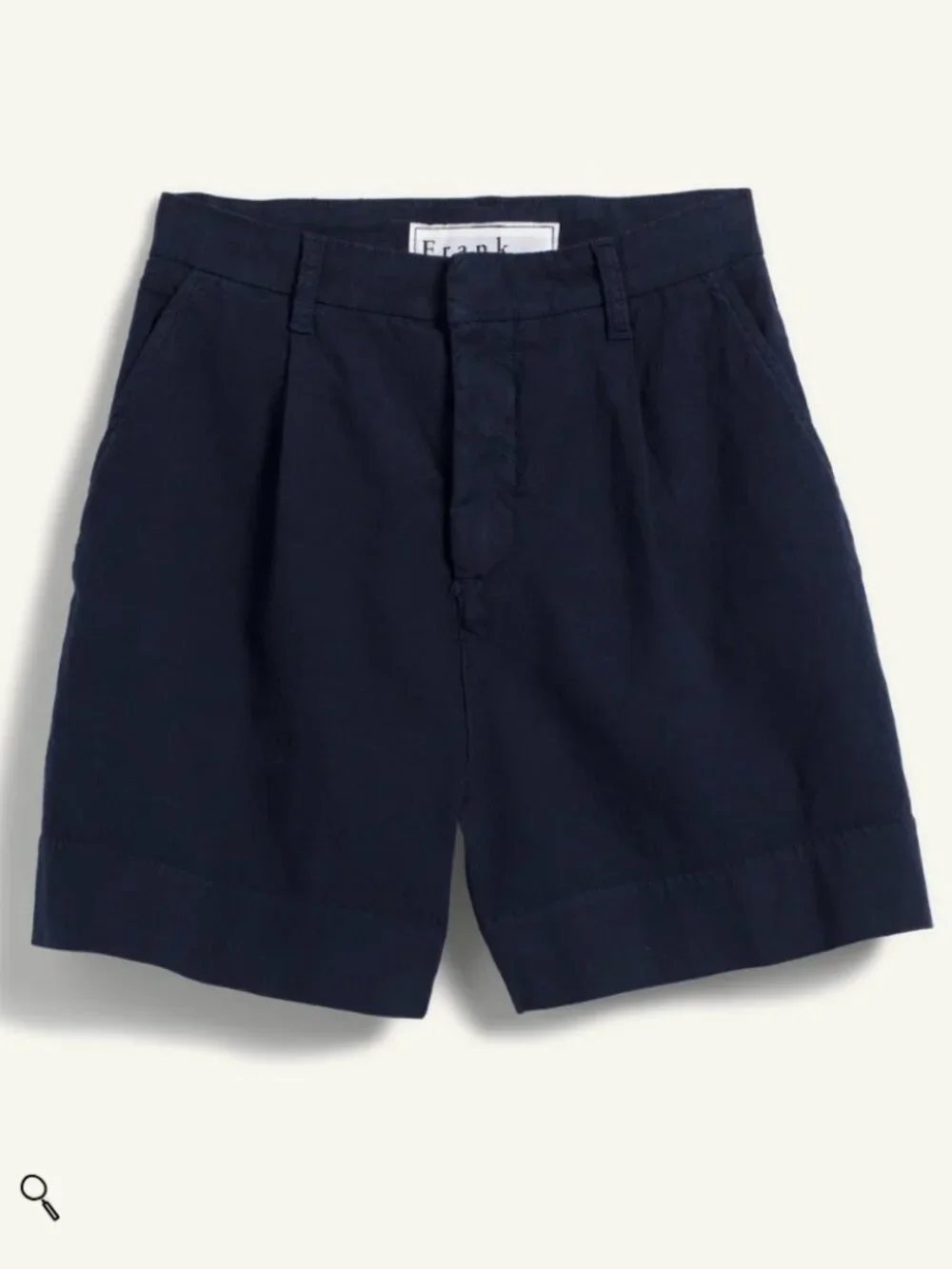 Frank & Eileen Waterford 8 Shorts Navy Italian Performance Linen